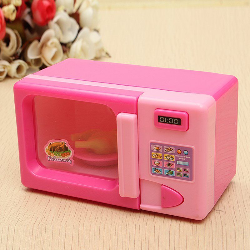 pink toy microwave