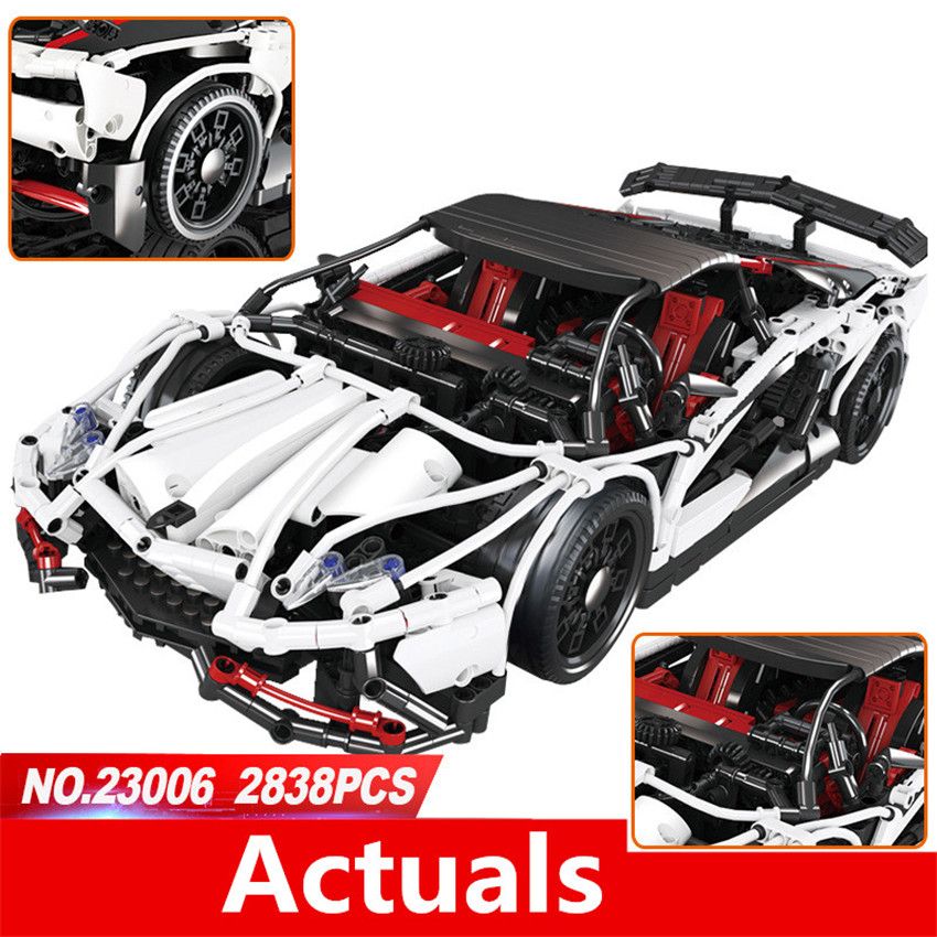 23006 2838Pcs Technic Series MOC-3918 Super Racing Car Building Blocks Toy 
