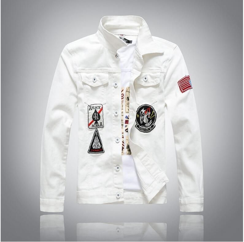 ripped white denim jacket