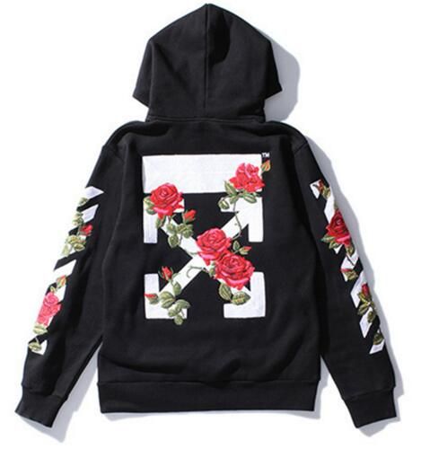 white rose hoodie mens