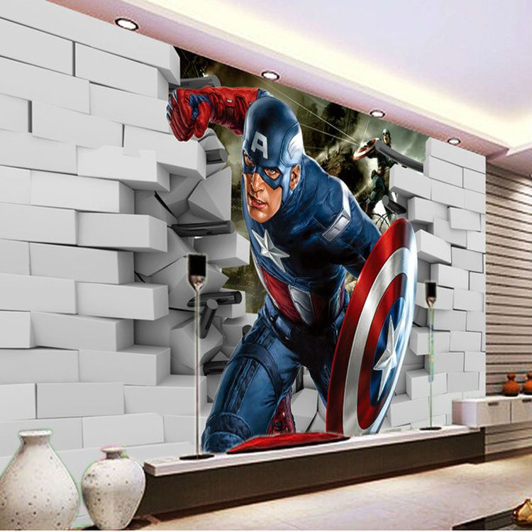 Grosshandel 3d Captain America Wallpaper Avengers Fototapete Coole