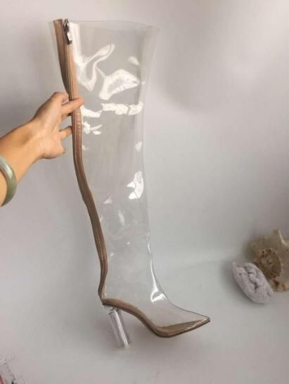 clear pvc boots