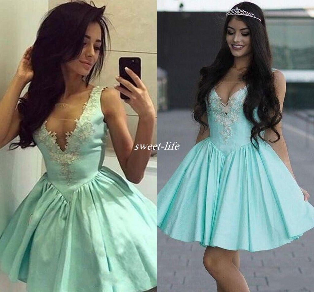 light blue short semi formal dress