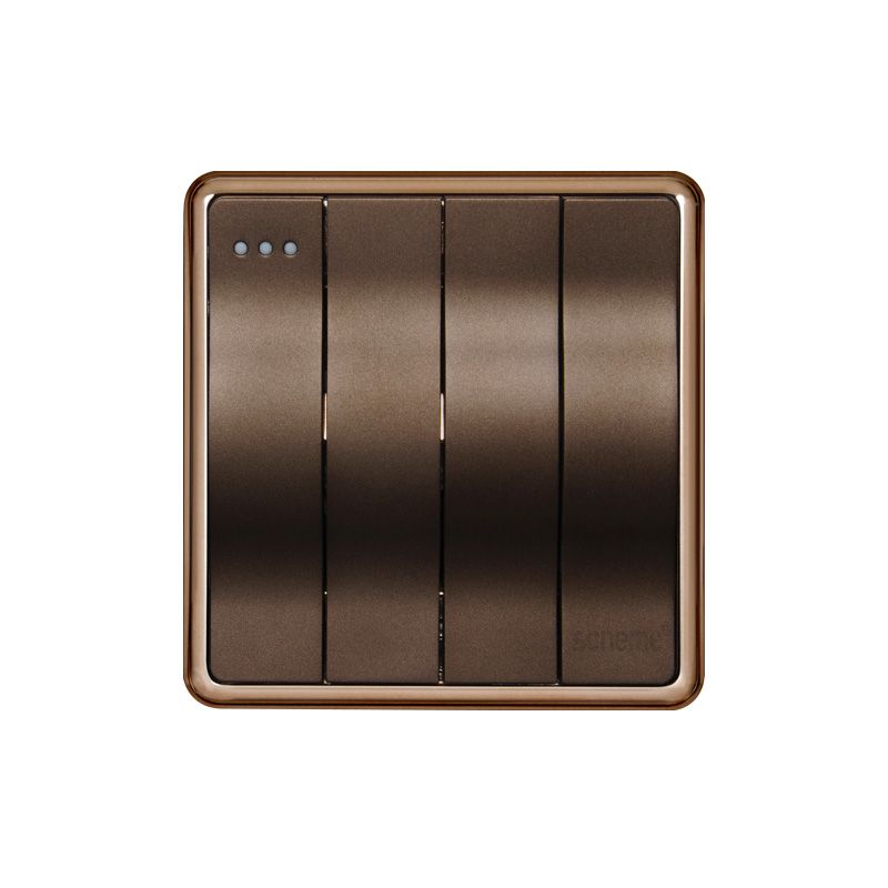 2020 Brown Color 4 Gang 1 Way Surface Wall Switch And 10A Light Switch