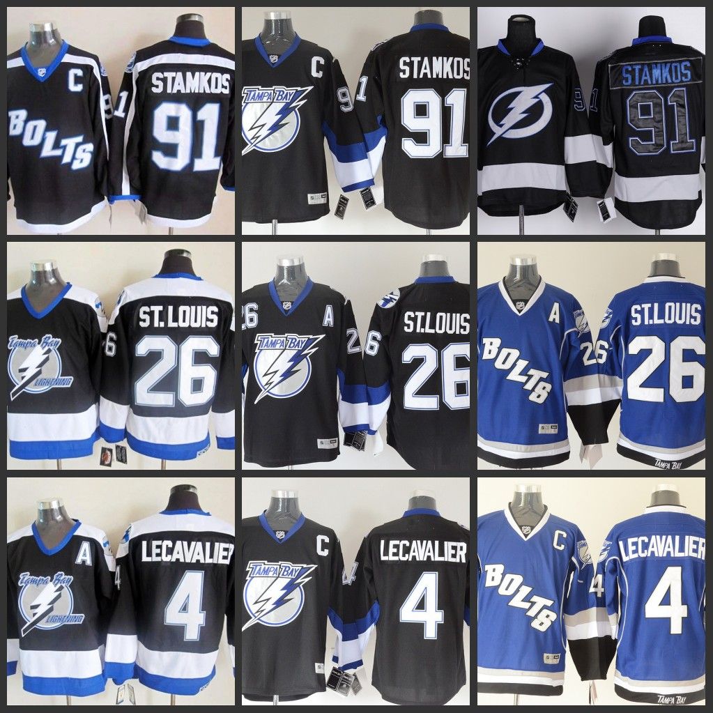 Tampa Bay Lightning Bolts 91 Steven Stamkos Hockey Jersey NHL Mens Size XL
