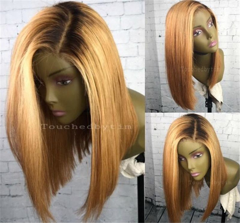 8a Brazilian Virgin Hair Beyonce Ombre Human Hair Bob Wig 1bt27