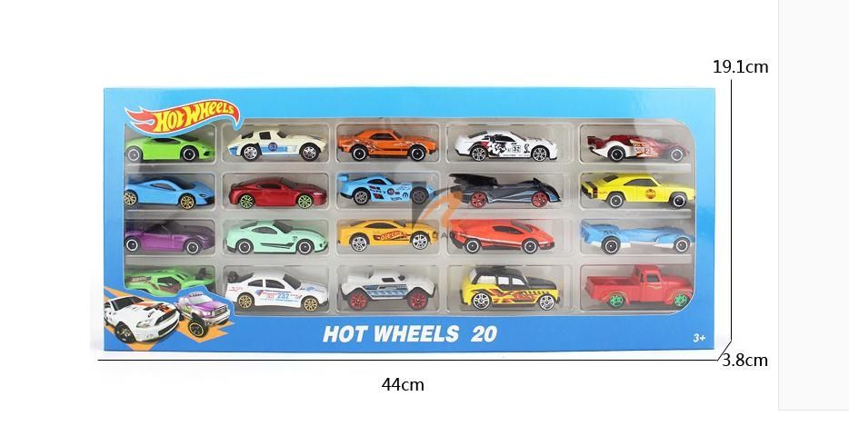 Coche de niños1: Mini Hot - coche con ruedas 20 coches cargados aleación coche
