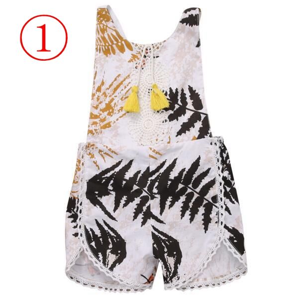 Newborn Infant Baby Girl Floral Romper Bodysuit Jumpsuit Tassel Sunsuit Clothes