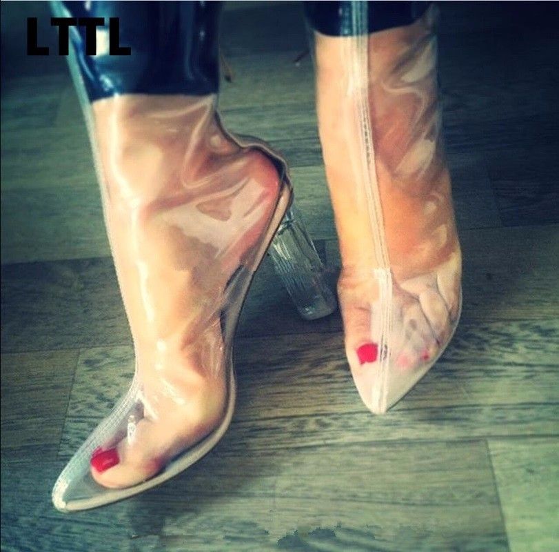 bottine transparente pas cher