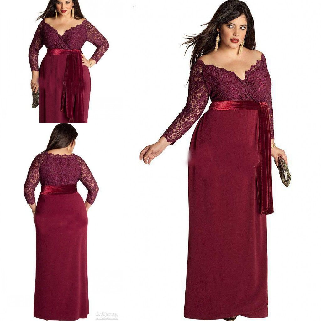 Plus Size Burgundy Dresses For Wedding ...