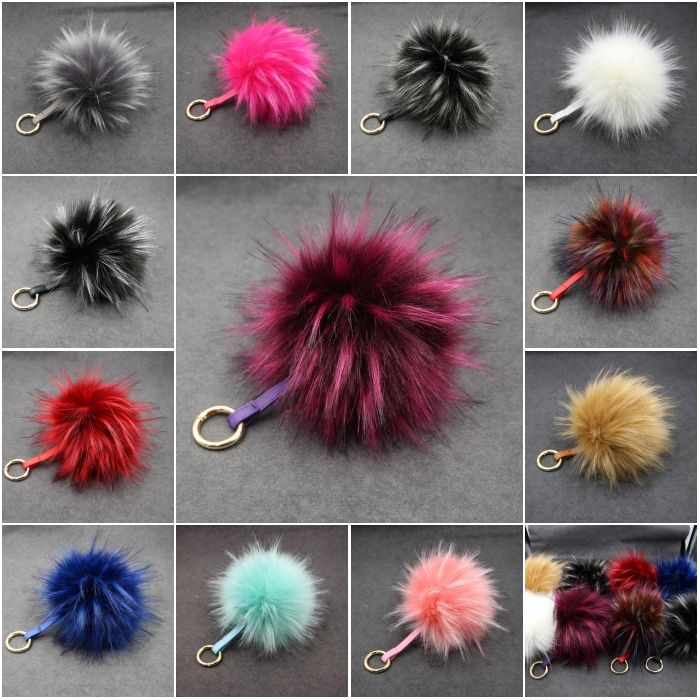 fur pom pom bag