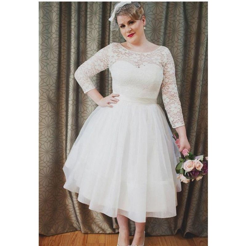 plus size short bridal gowns