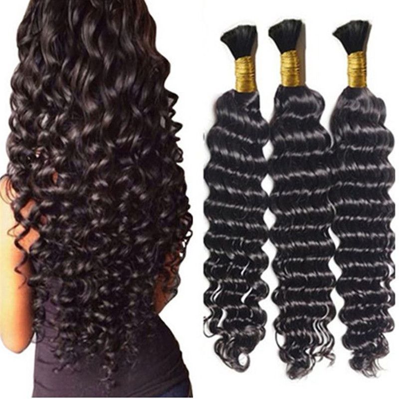 Loose Deep Wave Human Braiding Hair Bulk No Weft Crochet Braids