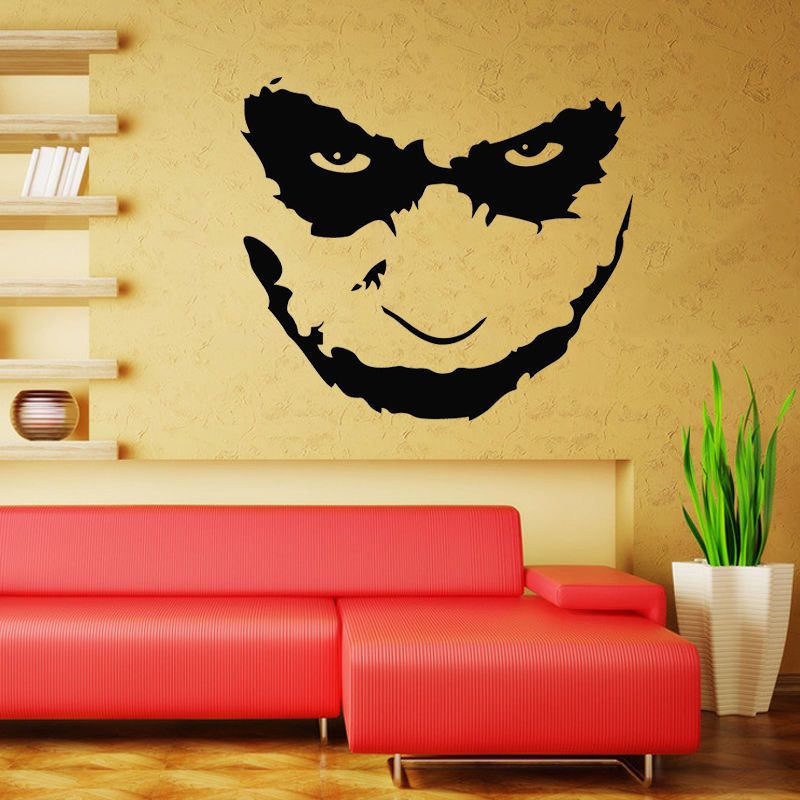 Joker Heath Ledger Wall Decal Art Iconic Vinyl Wall Decals Stickers Living Room Bedromm Home