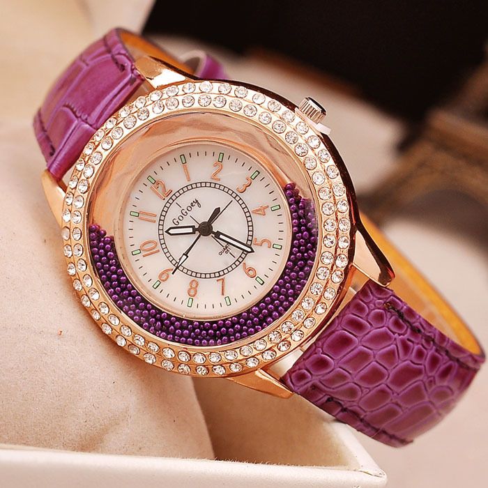 New Trendy Style Rhinestone Watches Women Gogoey Brand Luxury Leather Watches Ladies Popular Casual Fashion Gold Watch Watch Deals Online Wrist Watch Online From Bigbangcx 2 05 Dhgate Com