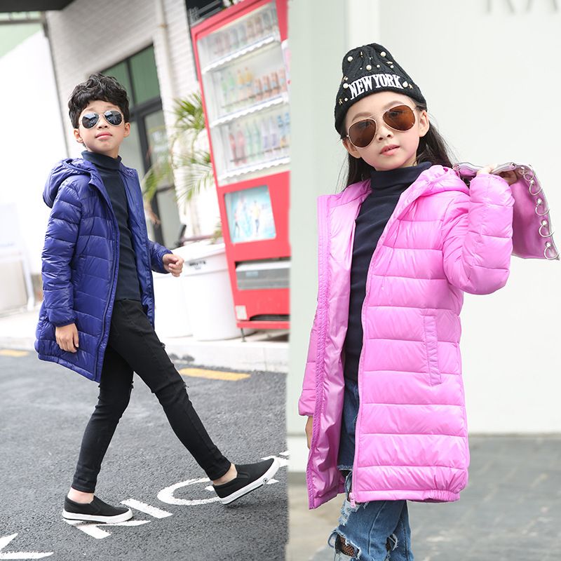 Acquistare Giacche Invernali Lunghe Piumino Da Bambina Con Cappuccio Blu  Rosa Bambini Ragazzi Giacca Invernale Vestiti Cappotto Caldo Allungato  Bambini Top Invernali Economico | Consegna Veloce E Qualità | It.Dhgate