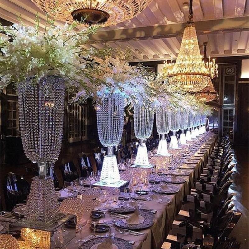 table chandelier centerpieces