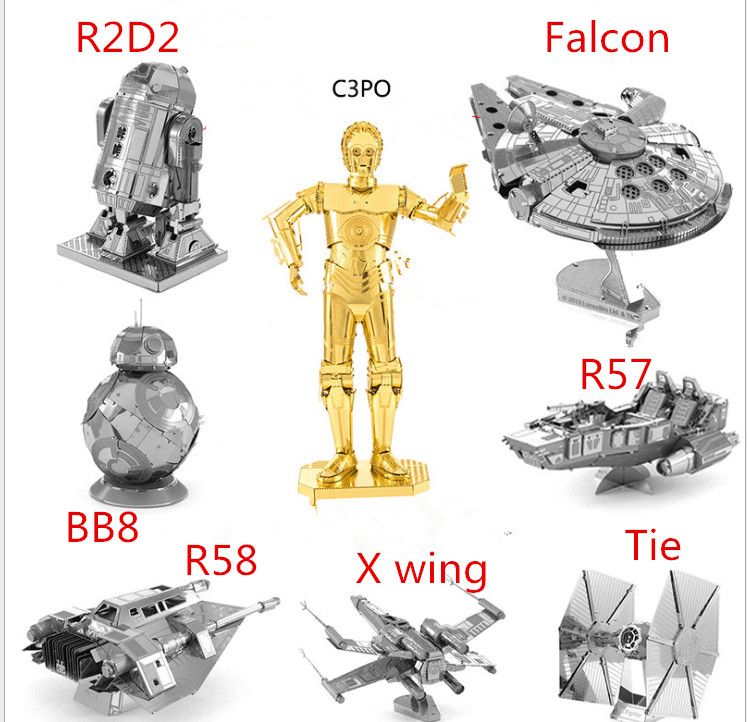 Star War Spacecraft BB8 Rompecabezas Juguetes Modelos Escala Rompecabezas Metálico Nano Rompecabezas Juguetes Regalos De Cumpleaños De € | DHgate