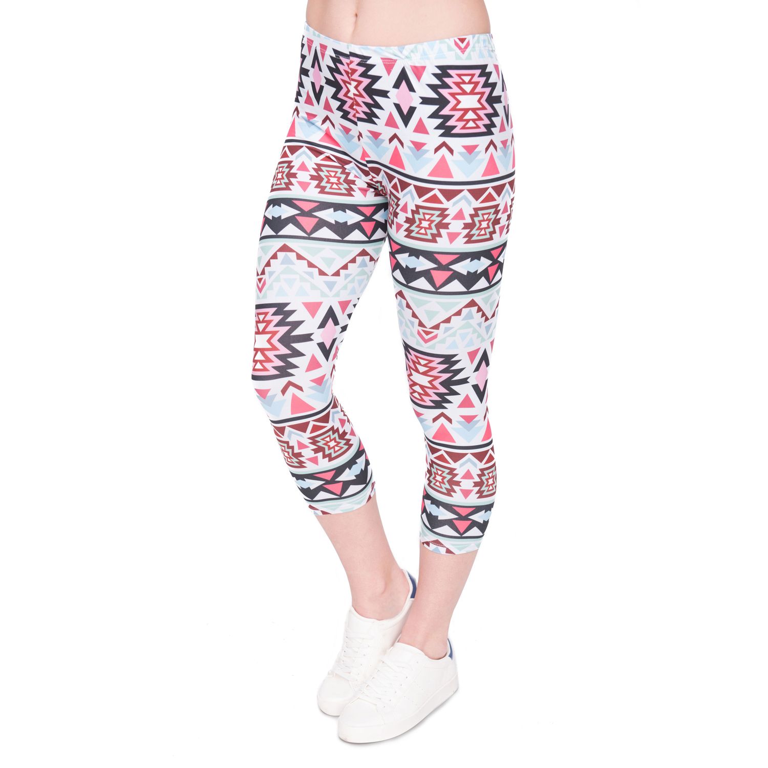 2019 Women Capri Leggings Boho Green 3d Graphic Print Lady