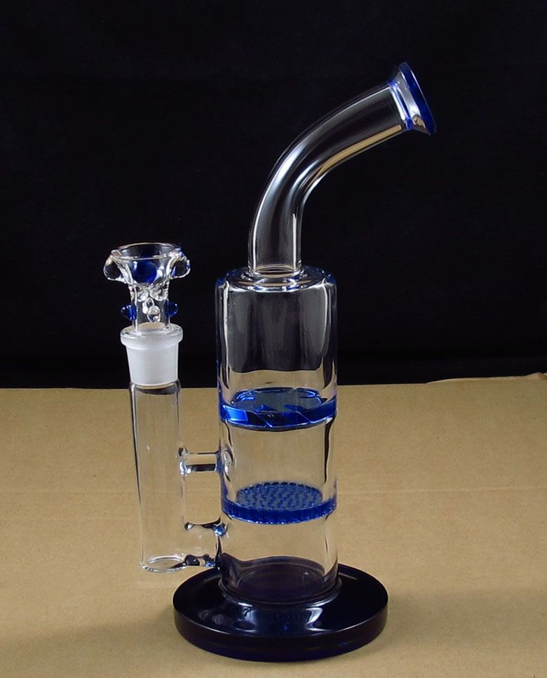 Acheter Pas Cher 10 Pouces Verre Verre Fumant Bong Bubbler Pipe Avec Disque Tornade Et Nid Dabeille Deux Fonctions Livraison Gratuite Du 17 36 Fr Dhgate