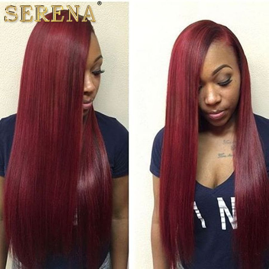 Grade 9a Brazilian Burgundy Hair Extensions 99j Wine Red 4