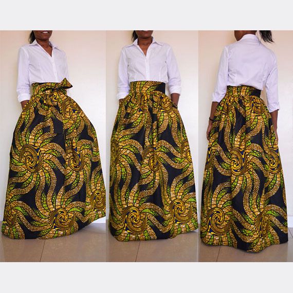 golden maxi skirt