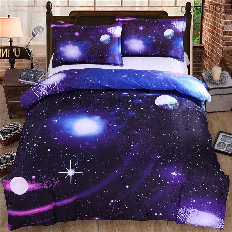 Best Selling Mink 3d Galaxy Bedding Sets Sets Universe Outer Space