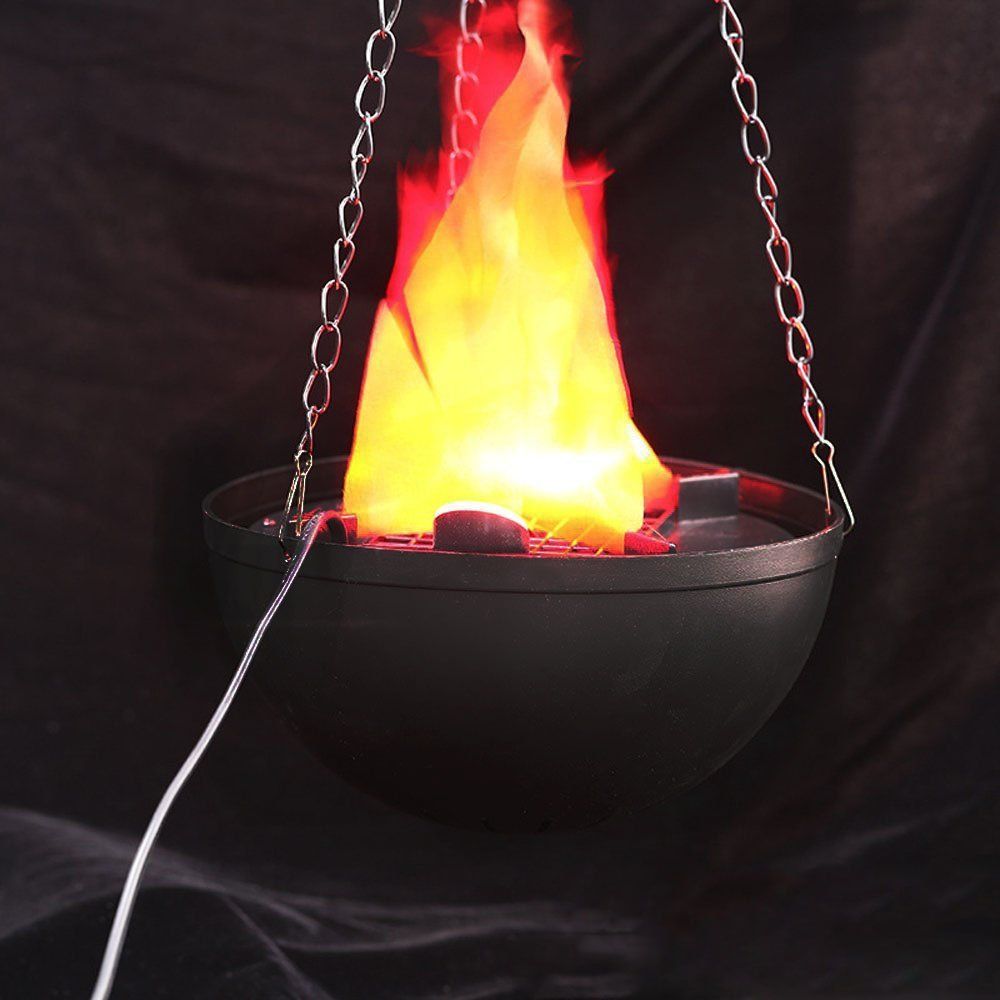2021 Fake Fire Flame Light Hanging Bowl Style LED Electric Brazier Lamp