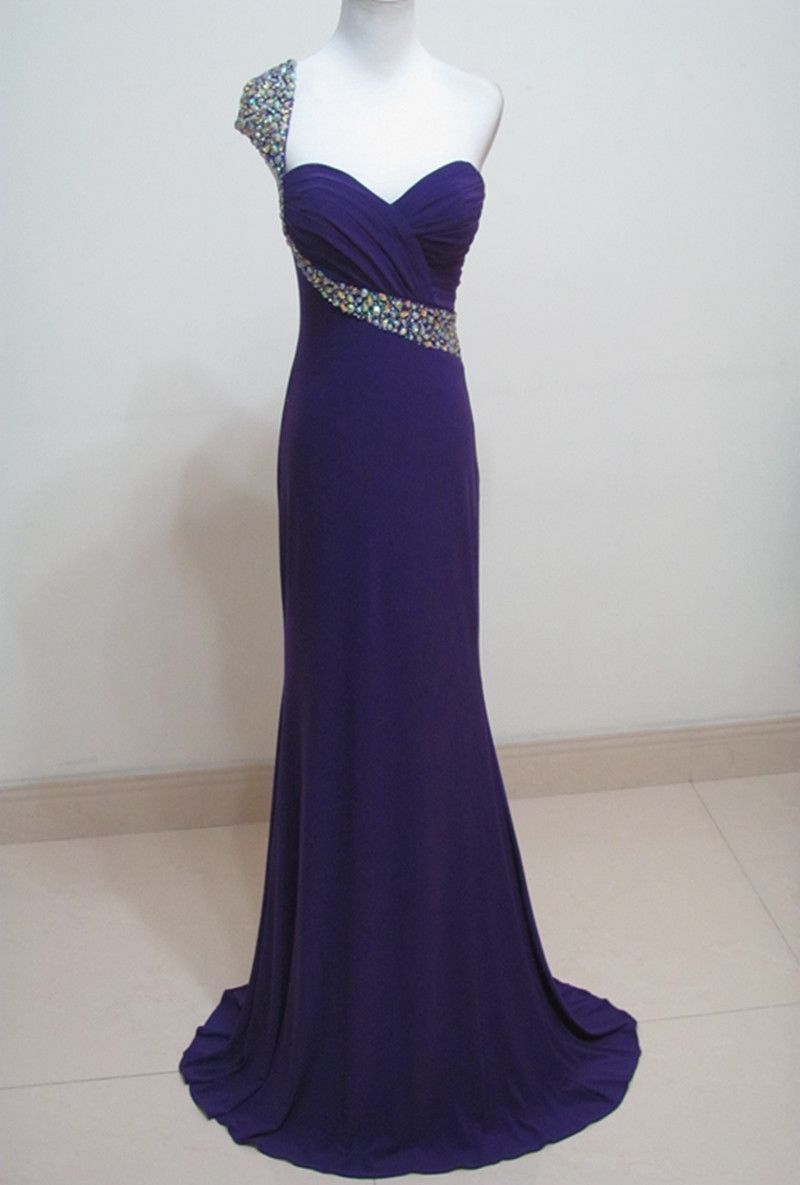 Elegant One Shoulder Beaded Pleated Short Formal Dress Elegant One Shoulder Beaded Pleated Short Formal Dress