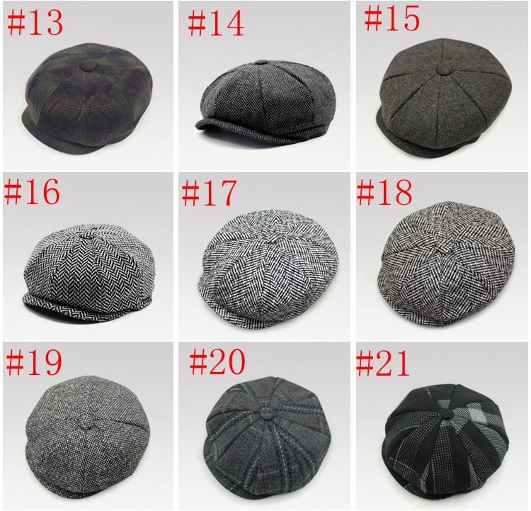 Alta calidad 21 tipos de Invierno Hombres Gorro Grueso Sombrero Boina Al Aire Libre