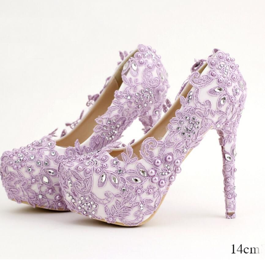 lilac bridesmaid shoes