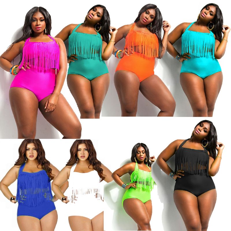 plus size tassel bikini