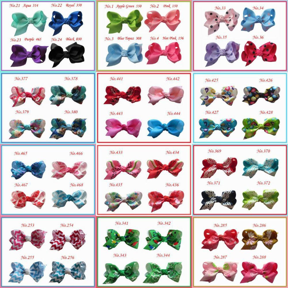 200 BLESSING Good Girl costume Boutique 3 Inch ABC Hair Bows clip 474 No.