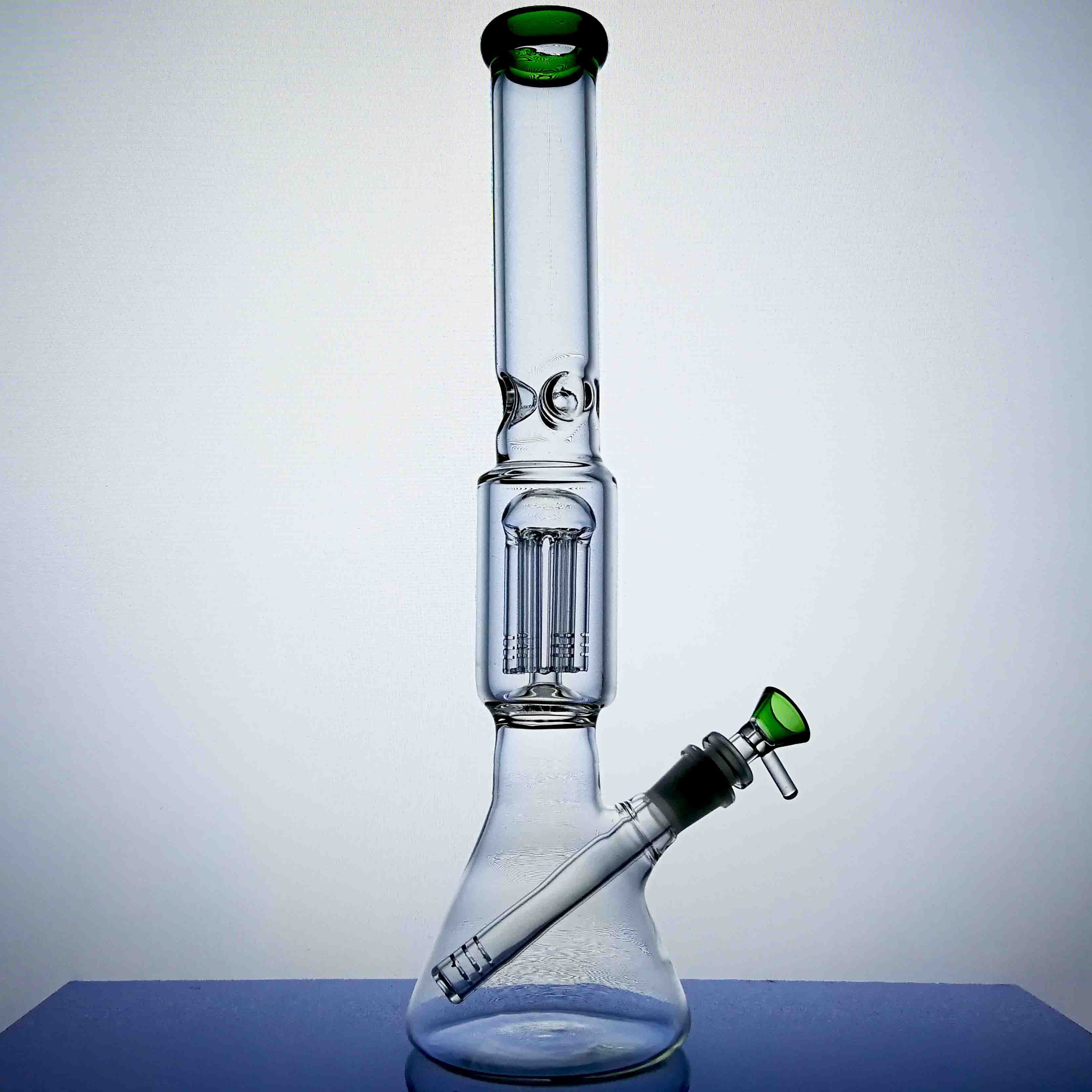 14.6 Pulgadas! Big Bong Glass Water Pipes Bongs Beaker Bong Con Árbol