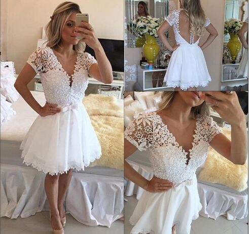 white lace graduation dresses