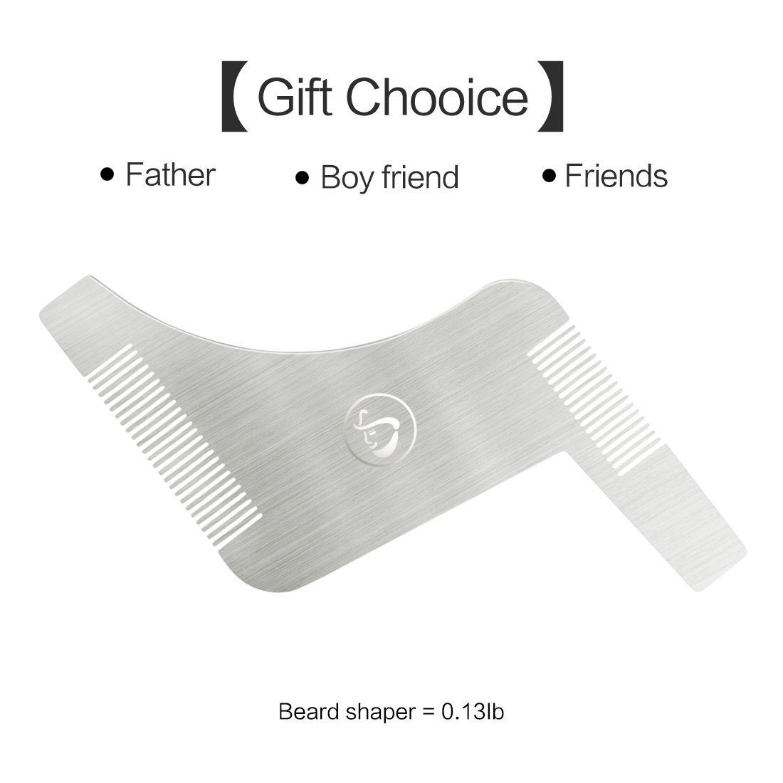 Stainless Steel Beard Shaping Tool Comb And Template Tool Facial Mustache Jaw Line Neck Line And Cheek Line Pet Hair Trimmers Professional Hair