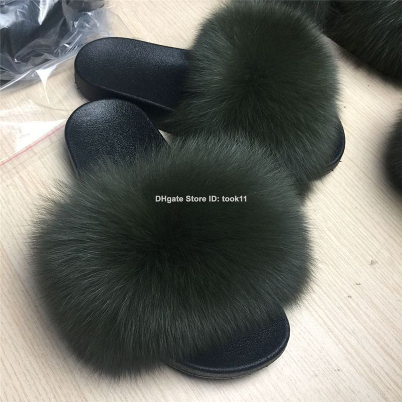 designer fur slides