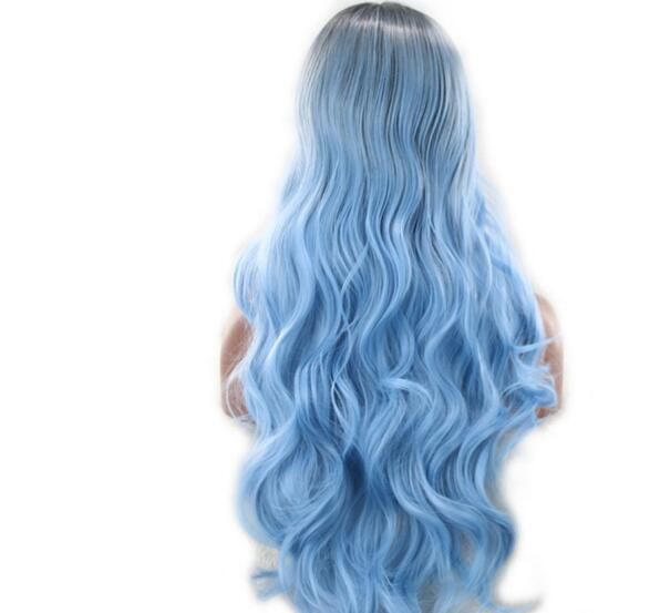 Mermaid Pastel Rainbow Hair Wig Synthetic Rainbow Color Pink purple Blue Fluorescent Green Ombre Hair Lace Mermaid Pastel Rainbow Hair Wig Synthetic Rainbow Color Pink purple Blue Fluorescent Green Ombre Hair Lace