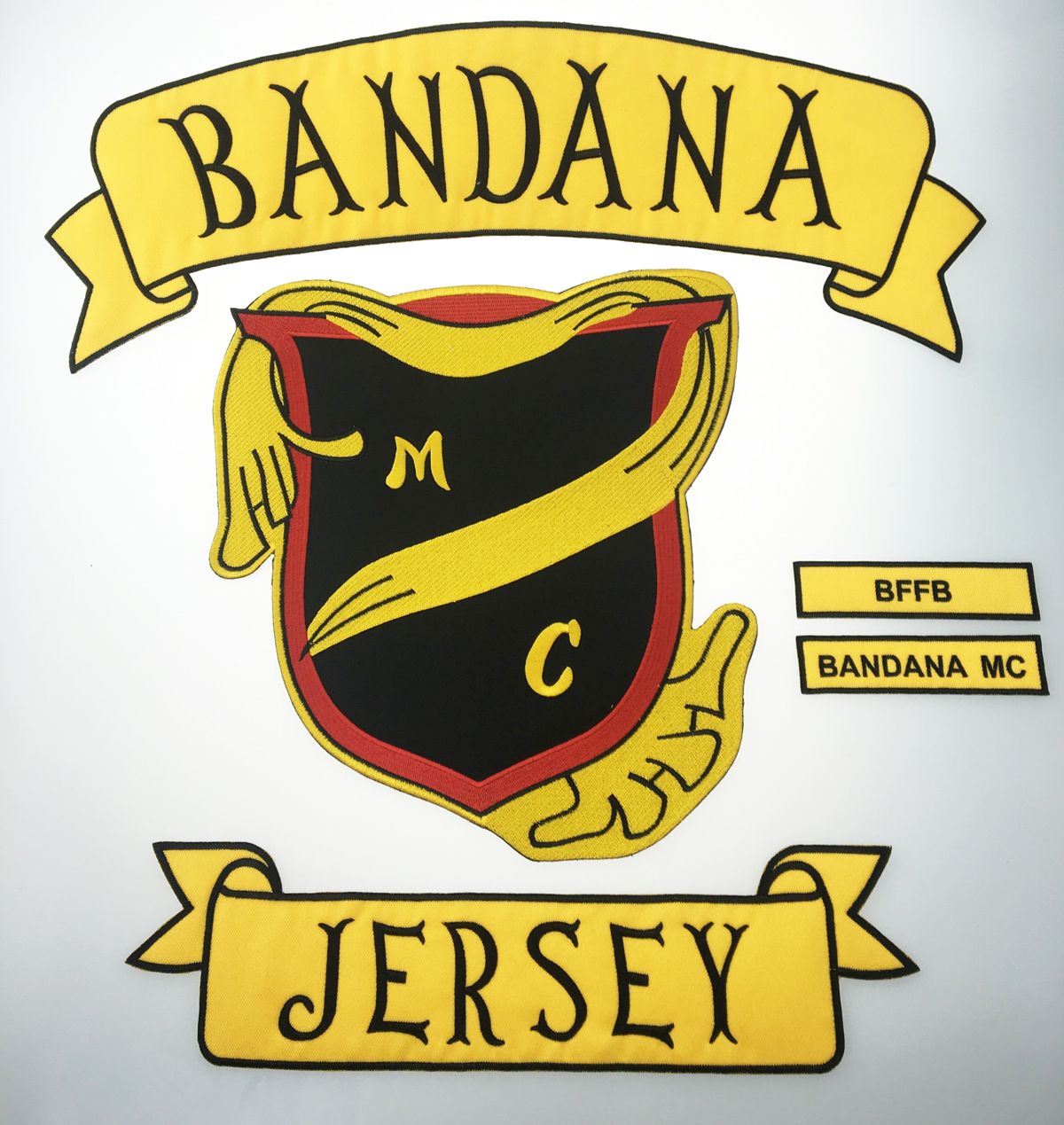 2021 Fashion BANDANA JERSEY MC Club Motorcycle Biker Embroidery Patch
