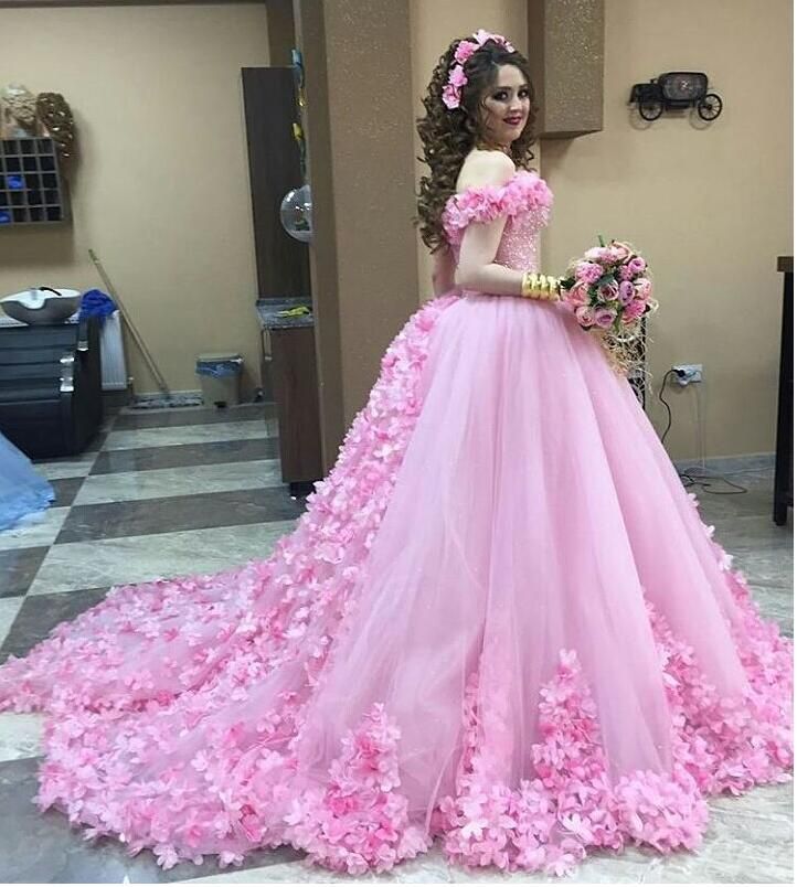 pink colour wedding frocks