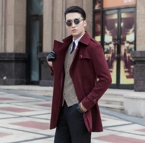 wine colored winter coat