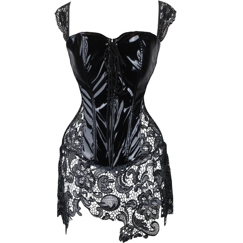 vinyl corset dress
