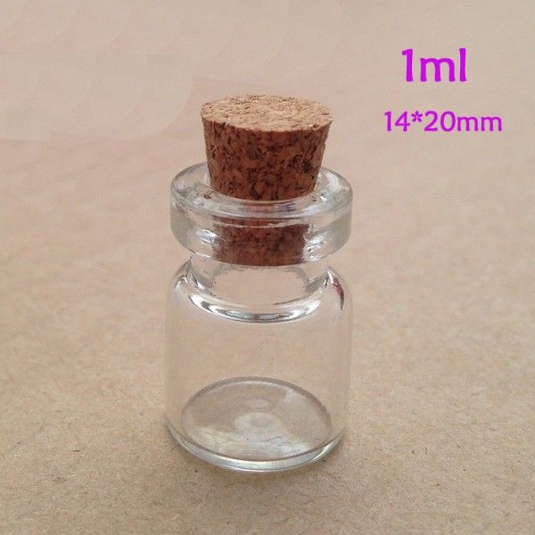 Mini Glass Bottles Vials With Corks for Message Weddings Wish Jewelry Party Favors 5pcs