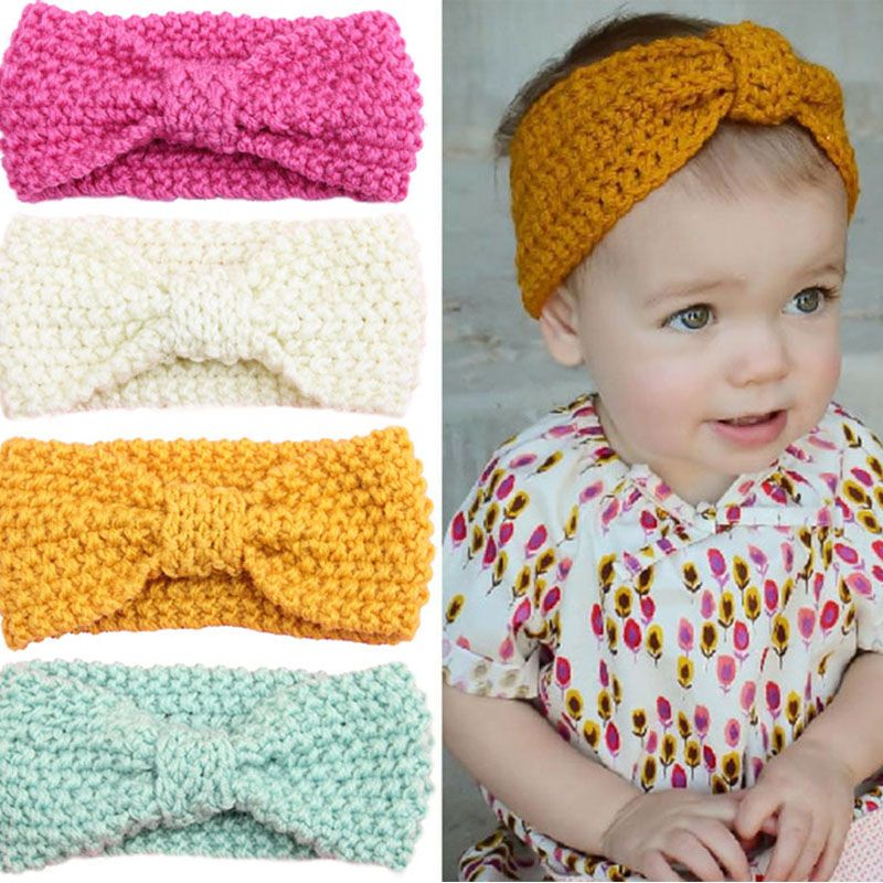Knot Headband Bebe Girl Winter Crochet Newborn Head Wrap Warmer Knitted Bow Hairband Hair Band Hair Bow Accessories From Jiang110 1 22 Dhgate Com