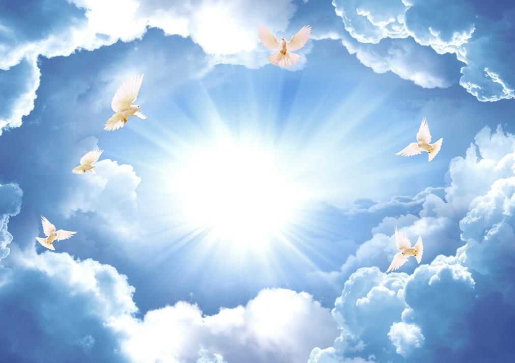 Ceiling blue sky and white clouds mural 3d wallpaper 3d wall papers for tv backdrop Ceiling blue sky and white clouds mural 3d wallpaper 3d wall papers for tv backdrop