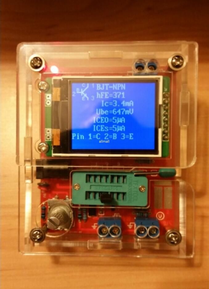 Transistor Probador Diodo LCR versión Medidor Esr capacitancia generador de señal 