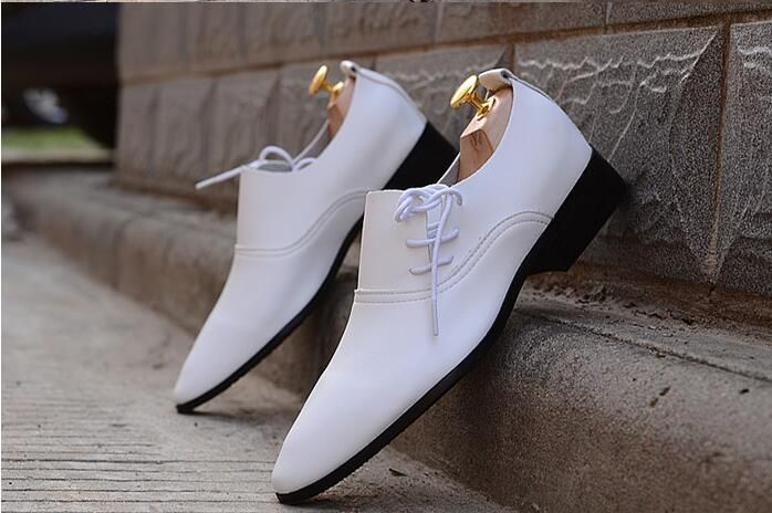 white leather casual shoes