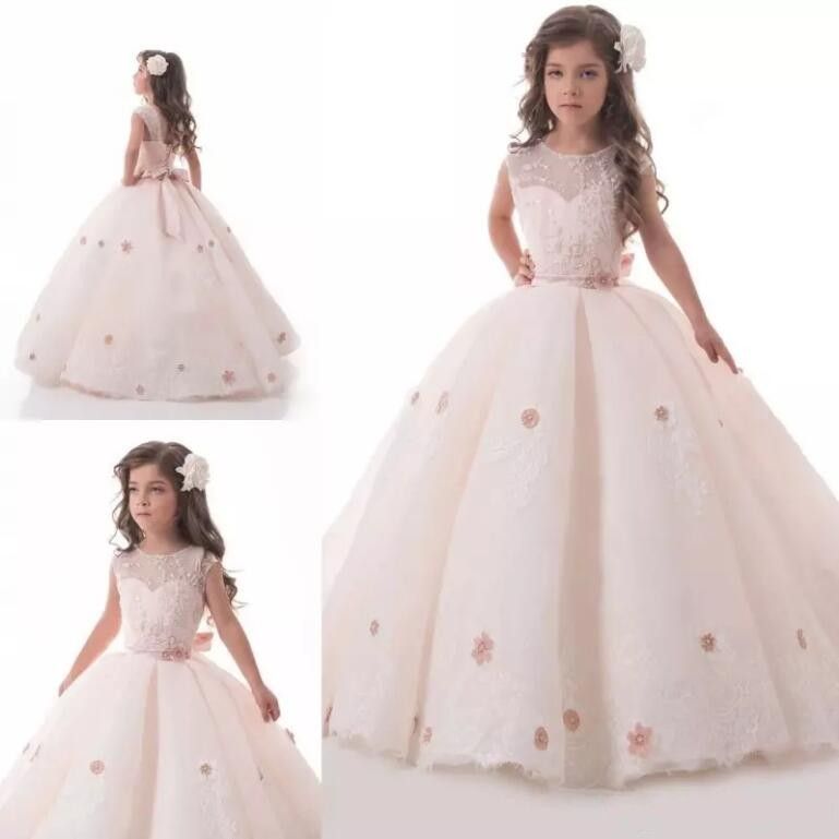 pink princess flower girl