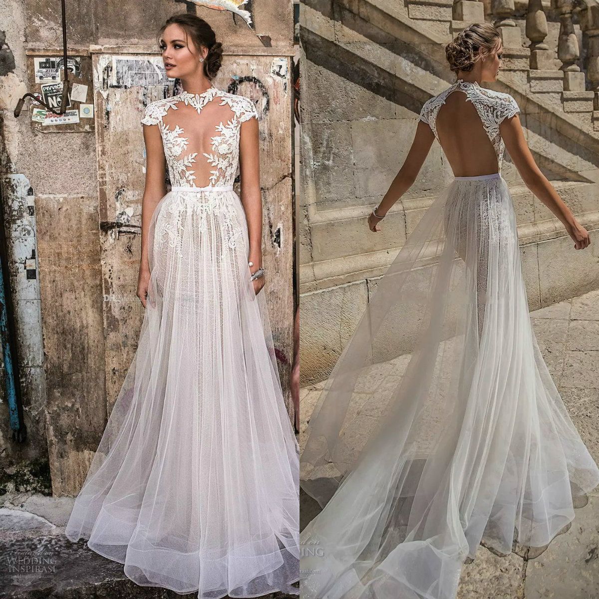 berta beach wedding dress