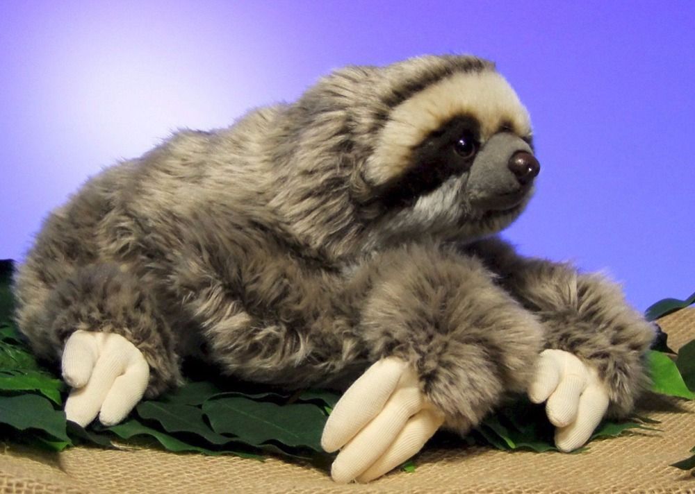 cuddly sloth teddy